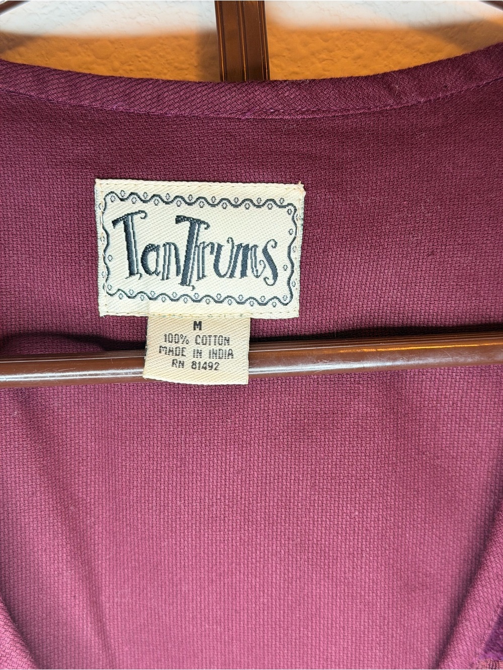 Vintage TanTrums Patchwork Tapestry Vest Burgundy Floral Dark Academia Size Med - Picture 5 of 6